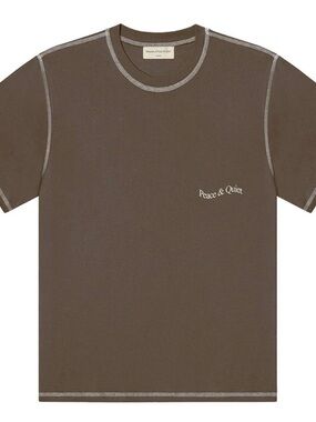 Museum of Peace & Quiet Reverse Stitched Tee Brown Size Large